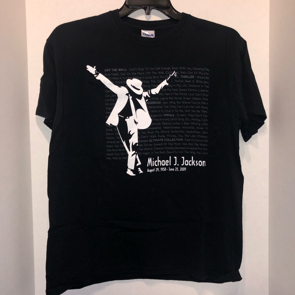 Michael Jackson Song List T-Shirt *EUC* (Unisex M)